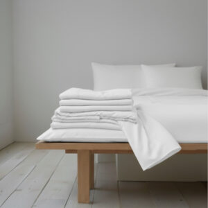 White bamboo duvet cover set