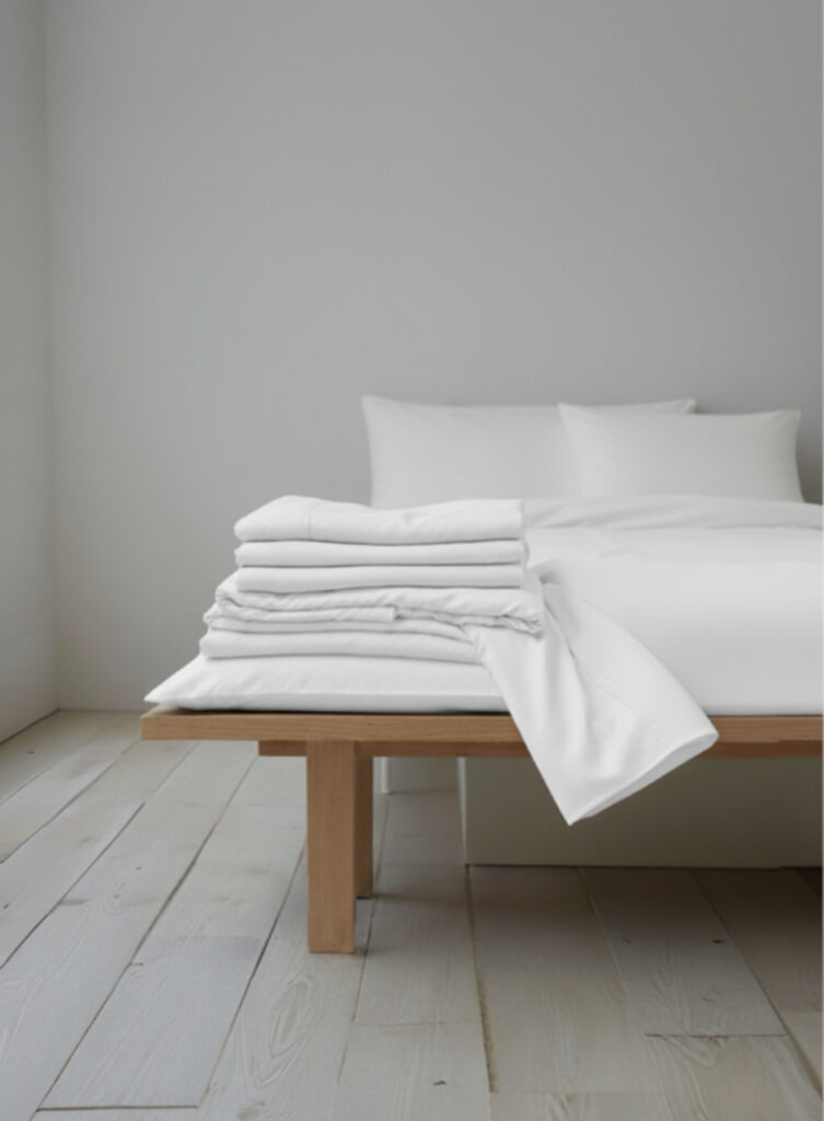 White bamboo duvet cover set
