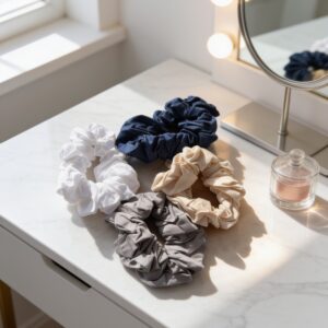 Selection of bamboo scrunchies