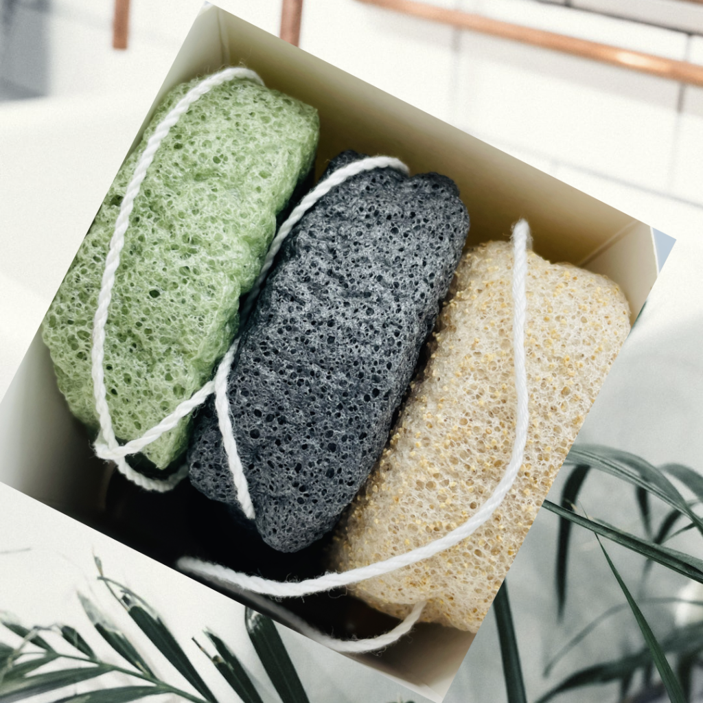 Deep Clean,Anti oxidant and Exfoliating Konjac Body Sponge Set – Bamboo ...