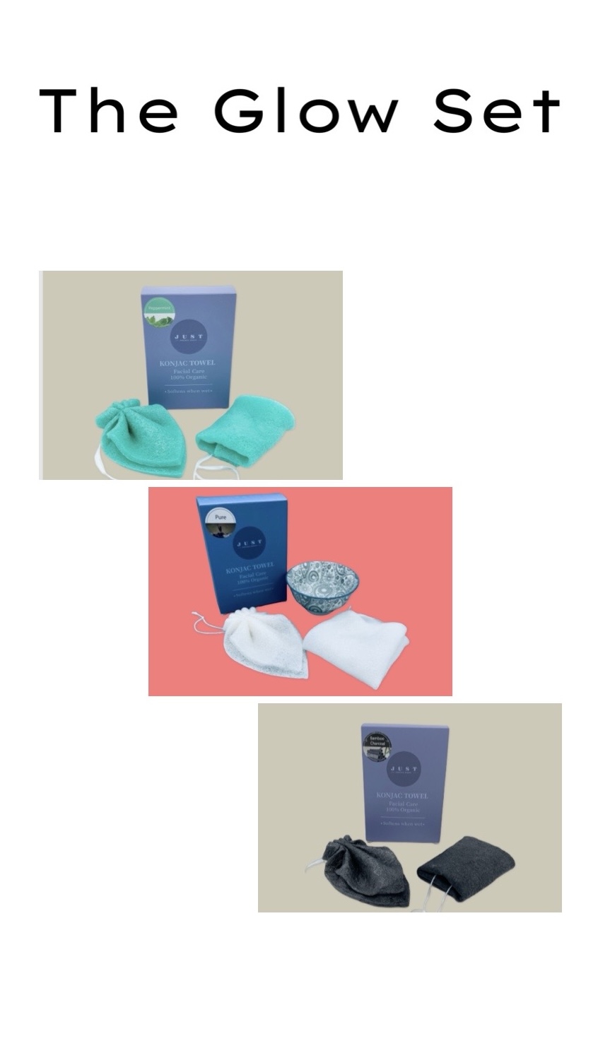 The Glow Set -Konjac towel The Glow Set