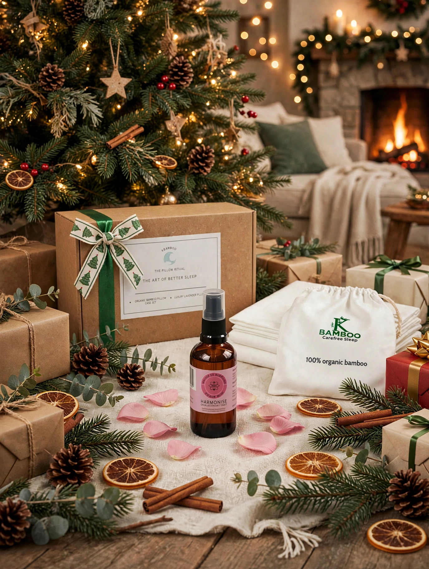 Kbamboo Christmas Pillow ritual set Kbamboo pillow ritual